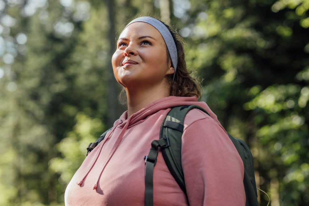 Woman hiking